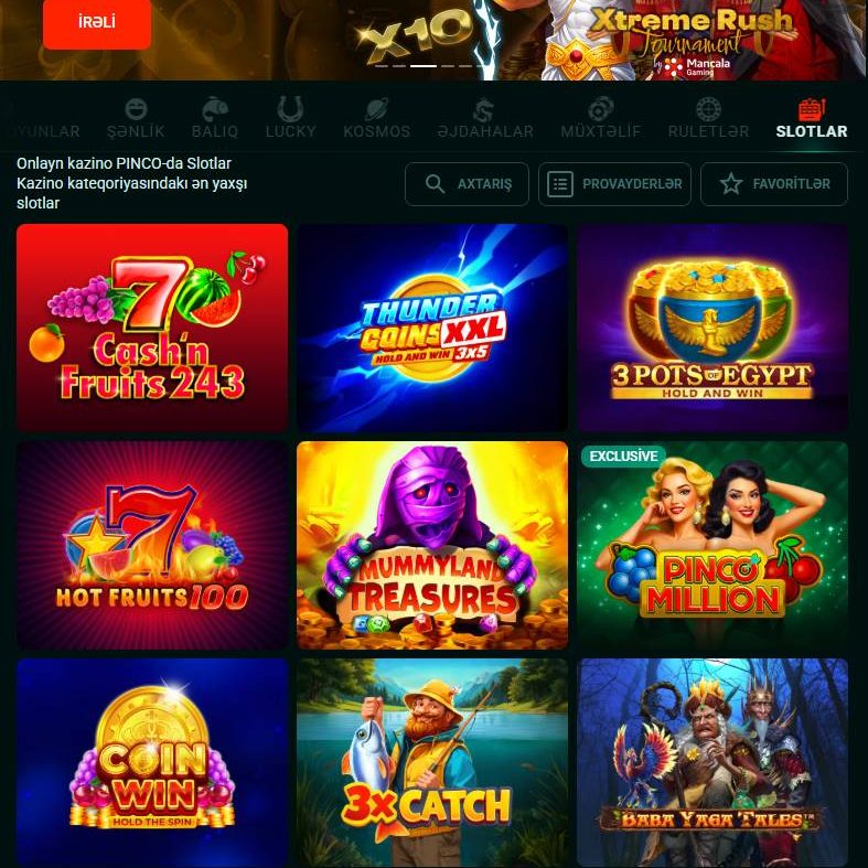 Populyar oyunlar və RTP göstəriciləri